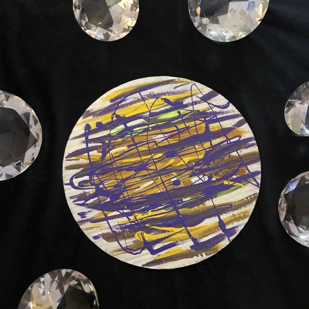 Colorful Abstract Hand Design & Hand Painted Plate - Picture 6 of 15